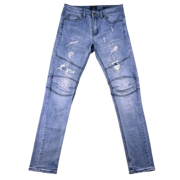 Cotton On Denim - 91 Cotton On Crop Slim Leg‎ Jeans Womens 30 Mid Rise Distressed Stretch Denim